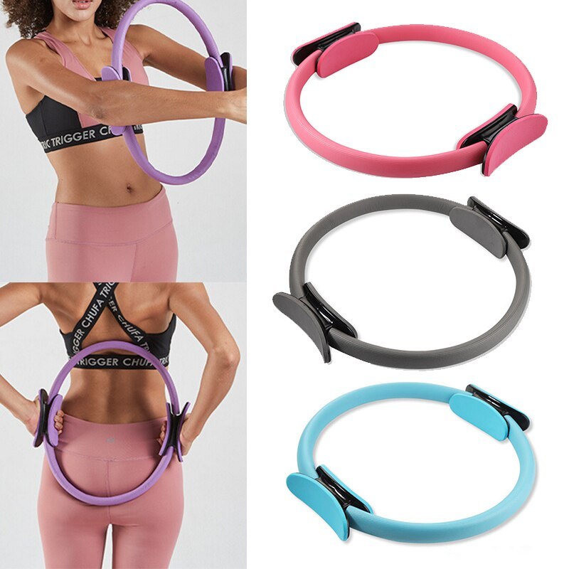 Yoga Fitness Pilates Ring Women Girls Circle Magic Dual Exercise Home Gym Workout Sports Lose Weight Body Resistance - Pro Wear&Gear
