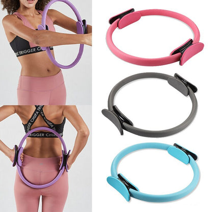 Yoga Fitness Pilates Ring Women Girls Circle Magic Dual Exercise Home Gym Workout Sports Lose Weight Body Resistance - Pro Wear&Gear